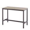 Bar Table Set with 4 Bar stools PU Soft seat with backrest