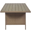 Outdoor Patio Furniture Set 4-Piece Conversation Set Wicker Furniture Sofa Set with Beige Cushions