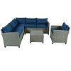 Patio Furniture Set, 5 Piece Outdoor Conversation Set, with Coffee Table, Cushions and Single Chair
