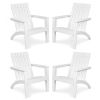 Outdoor Durable Patio Acacia Wood Adirondack Lounge Armchair