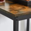 Bar Table Set with 2 Bar stools PU Soft seat with backrest