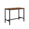 Bar Table Set with 4 Bar stools PU Soft seat with backrest
