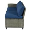 Patio Furniture Set, 5 Piece Outdoor Conversation Set, with Coffee Table, Cushions and Single Chair