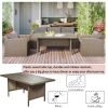 Outdoor Patio Furniture Set 4-Piece Conversation Set Wicker Furniture Sofa Set with Grey Cushions