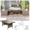 Outdoor Patio Furniture Set 4-Piece Conversation Set Wicker Furniture Sofa Set with Beige Cushions