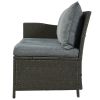 Patio Furniture Set;  6 Piece Outdoor Conversation Set;  Dining Table Chair with Bench and Cushions