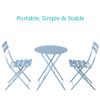 Round 2 Person - 23.6" Long Bistro Set (7 Colors Available)