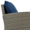 Patio Furniture Set, 5 Piece Outdoor Conversation Set, with Coffee Table, Cushions and Single Chair