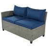Patio Furniture Set, 5 Piece Outdoor Conversation Set, with Coffee Table, Cushions and Single Chair