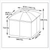 10x10 Ft Outdoor Patio Garden Gazebo Canopy, Outdoor Shading, Gazebo Tent With Curtains
