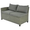 Patio Furniture Set, 5 Piece Outdoor Conversation Set, with Coffee Table, Cushions and Single Chair