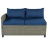 Patio Furniture Set, 5 Piece Outdoor Conversation Set, with Coffee Table, Cushions and Single Chair