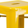 Commercial Grade 30 Inch High Backless Metal Indoor-Outdoor Bar Stool with Square Seat
