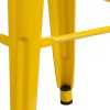 Commercial Grade 30 Inch High Backless Metal Indoor-Outdoor Bar Stool with Square Seat