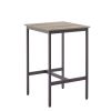 Bar Table Set with 2 Bar stools PU Soft seat with backrest