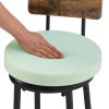 Bar Table Set with 2 Bar stools PU Soft seat with backrest