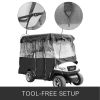 Outdoor Lawn Golf Club Cart Cover Driving Enclosure Waterproof Person Roll-up Door