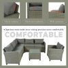 Patio Furniture Set, 5 Piece Outdoor Conversation Set, with Coffee Table, Cushions and Single Chair