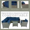 Patio Furniture Set, 5 Piece Outdoor Conversation Set, with Coffee Table, Cushions and Single Chair